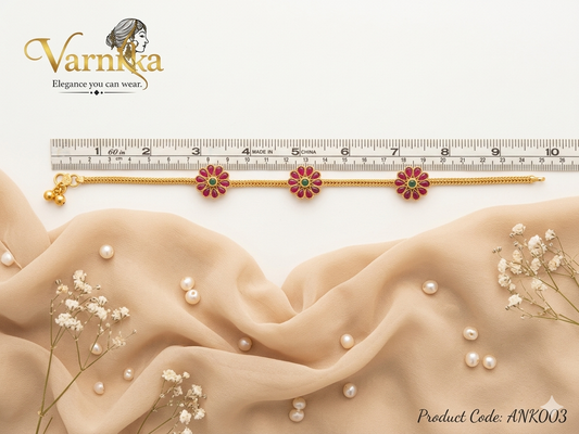 Ruby Bloom Kemp Anklets - ANK003