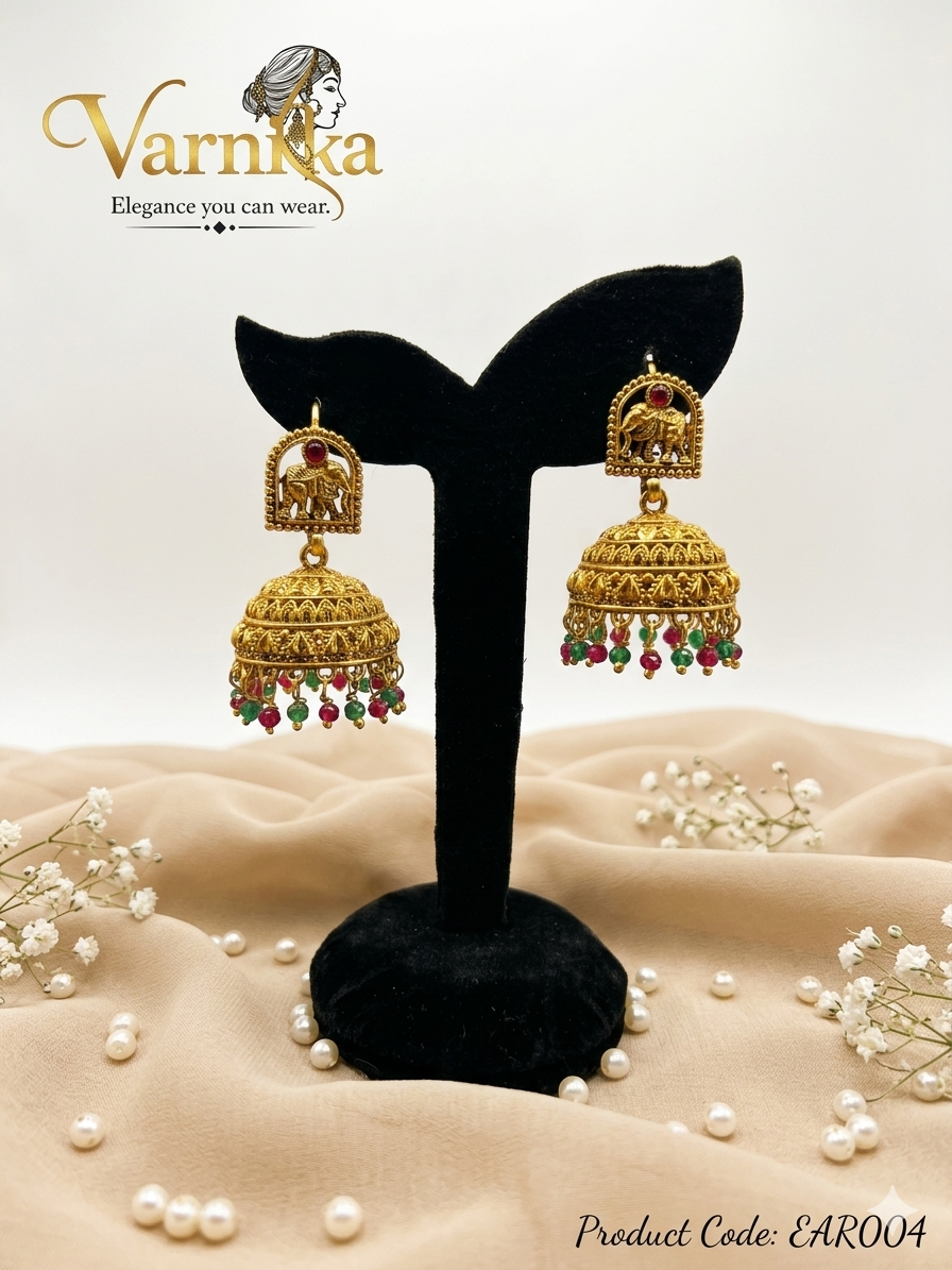 Gaja-Laxmi Heritage Jhumkas - EAR004