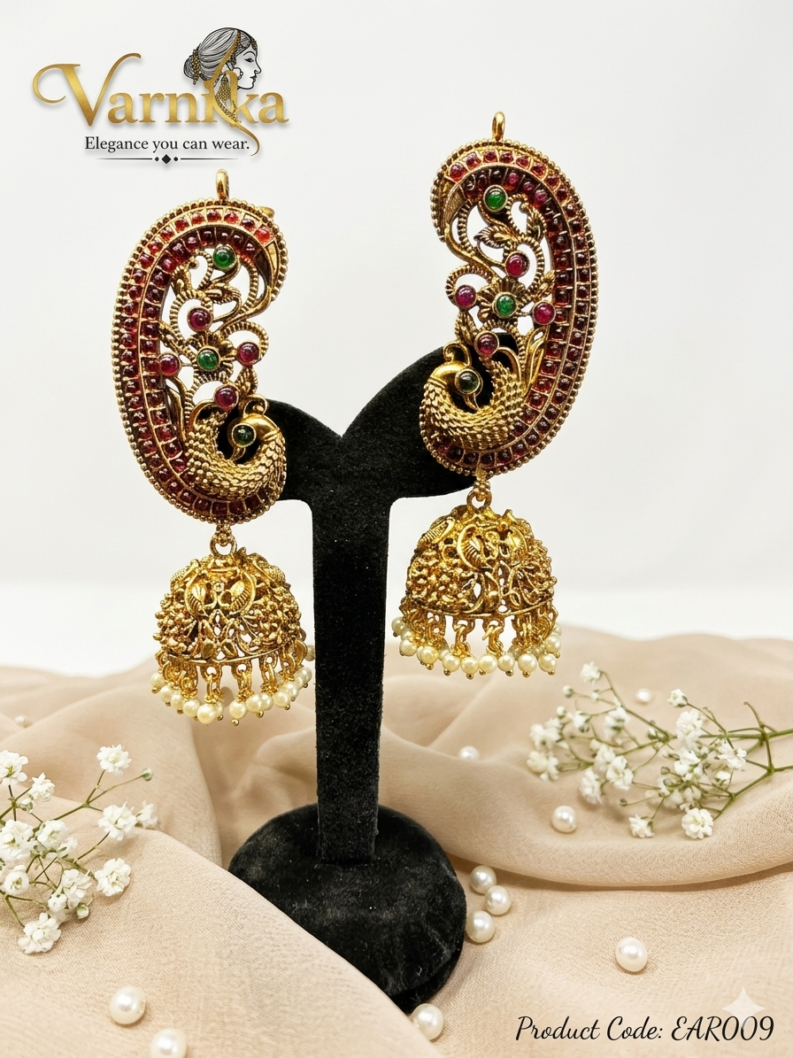 The Mayura Ear-Cuff Jhumkas - EAR009