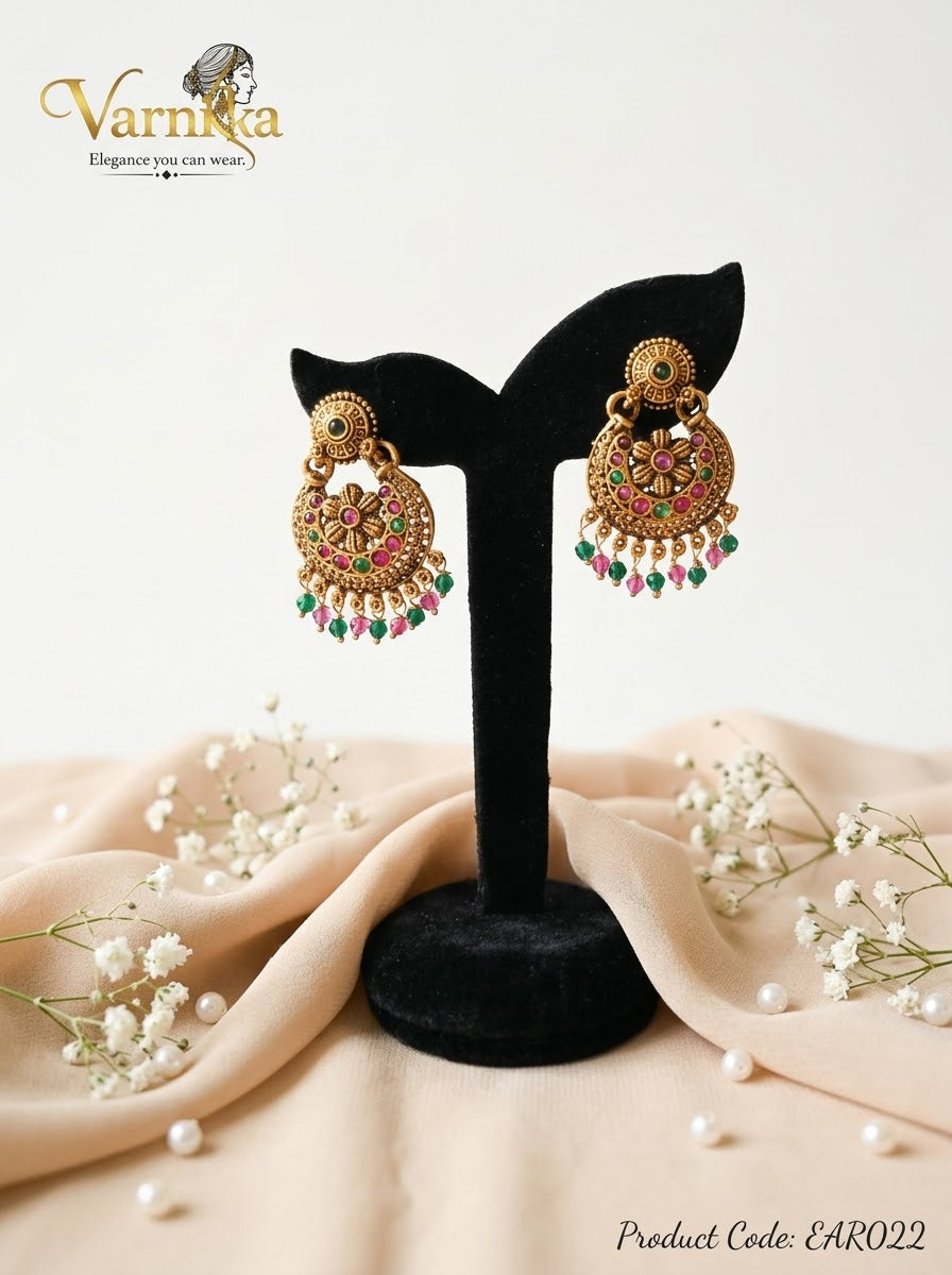 EAR022 - Aarohi Antique Chandbali Earrings
