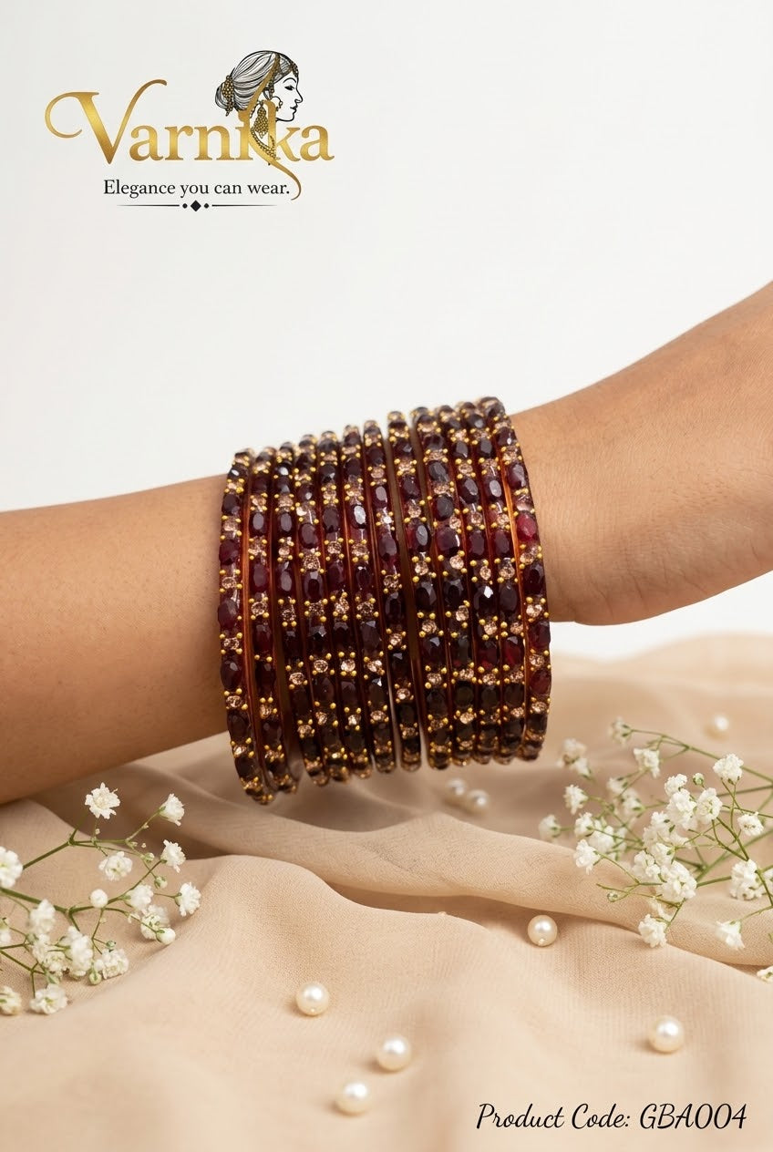 GBA004 - Brown Diamond Glass Bangles