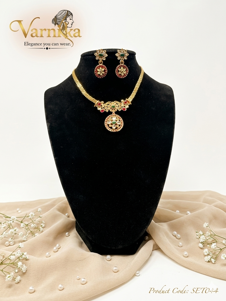 The Avantika Heritage Short Necklace Set - SET044