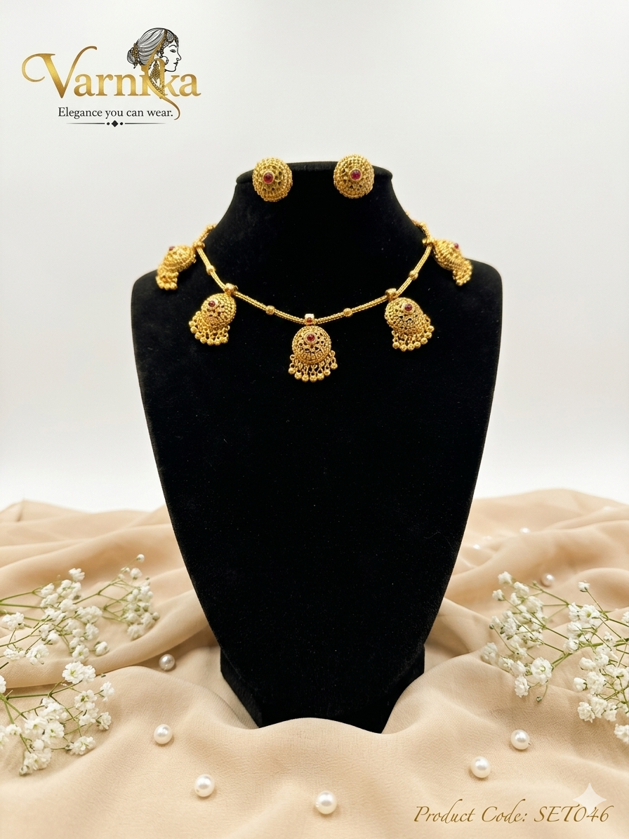 Aatira Antique Heritage Short Necklace Set - SET046