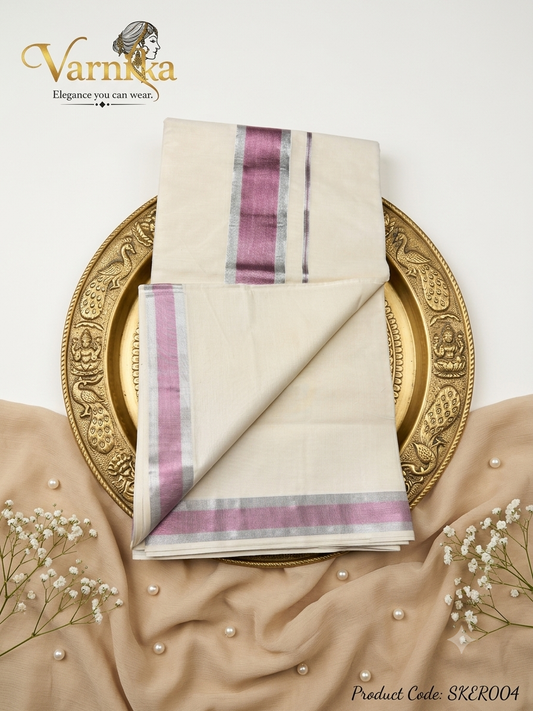 SKER004 - Malavika Cotton Kasavu Set Saree