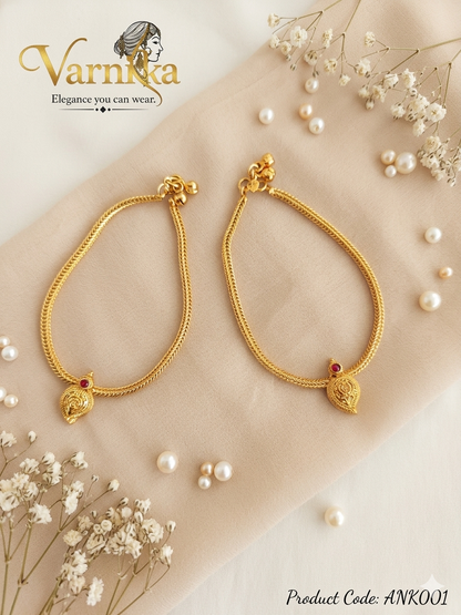 The Aadya Heritage Anklets - ANK001