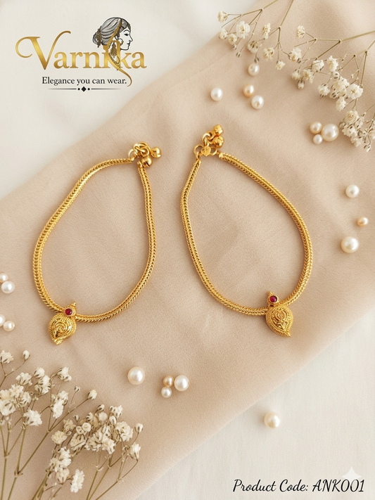 The Aadya Heritage Anklets - ANK001