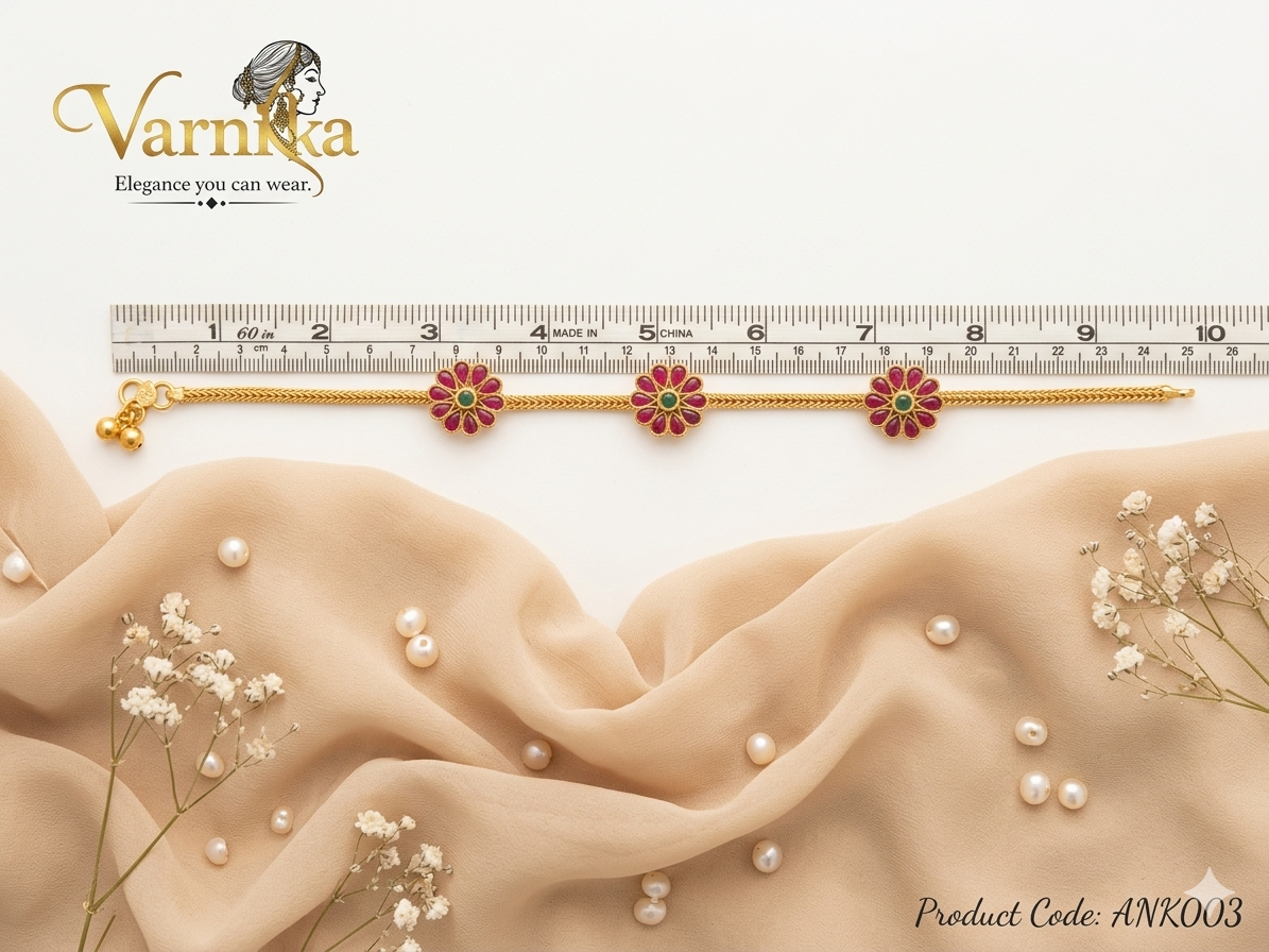 Ruby Bloom Kemp Anklets - ANK003