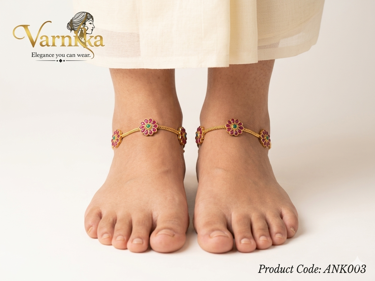 Ruby Bloom Kemp Anklets - ANK003