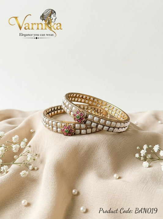 BAN019 - Royal Heritage Dual-Row Inlaid Pearl Bangles