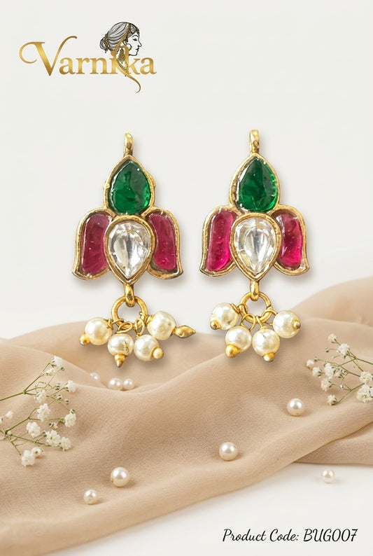 BUG007 - Gulabi Lotus Kundan Bugadi