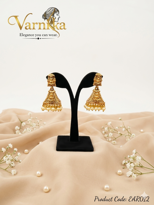 Gopuram Heritage Tiered Jhumkas - EAR012