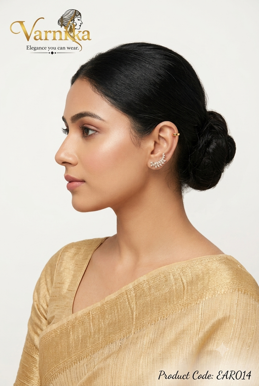EAR014 - Aanya Marquise Leaf Ear Cuffs