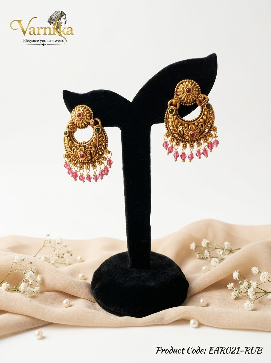 EAR021 - Ananya Antique Chandbali Earrings