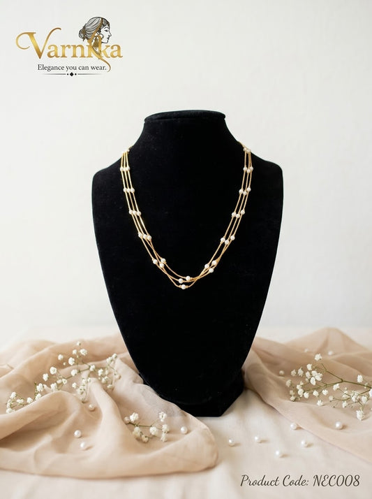NEC008 - The Sitara 3-Layer Pearl Mala