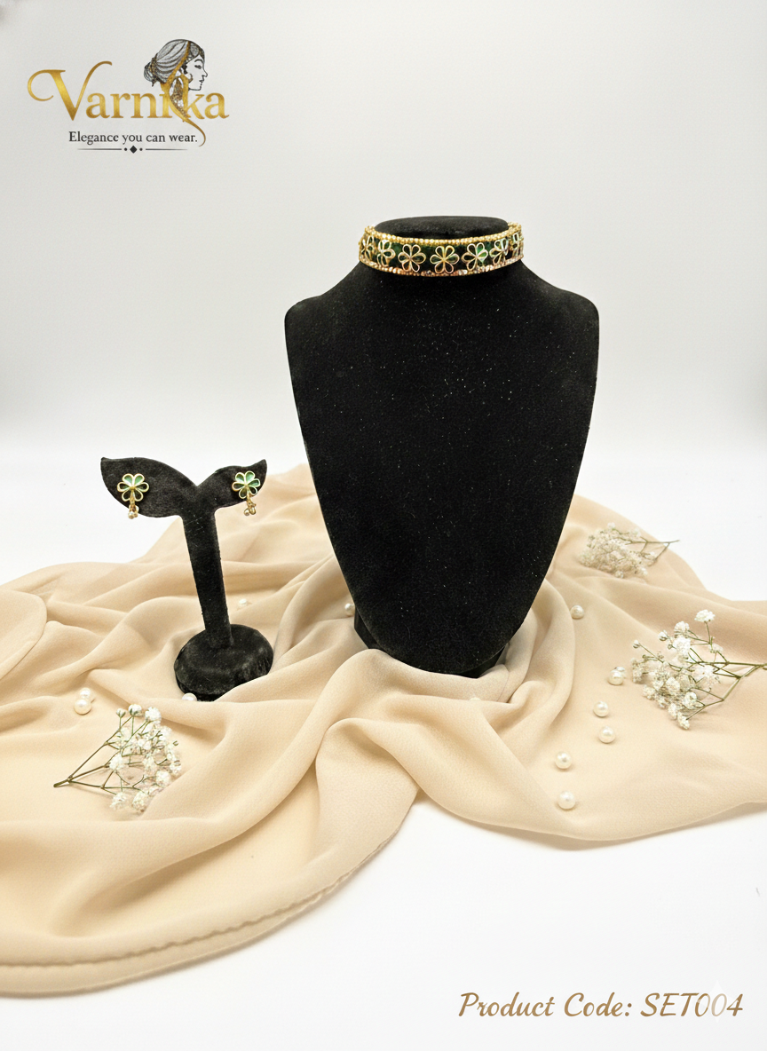The Verdant Bloom Choker Set - SET004