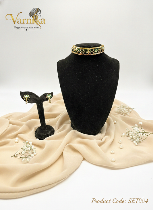 The Verdant Bloom Choker Set - SET004