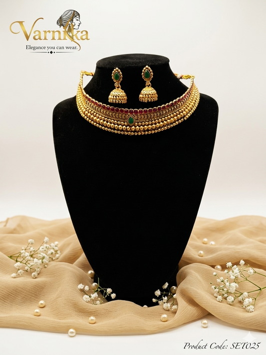 Heritage Bead-Work Choker Set - SET025