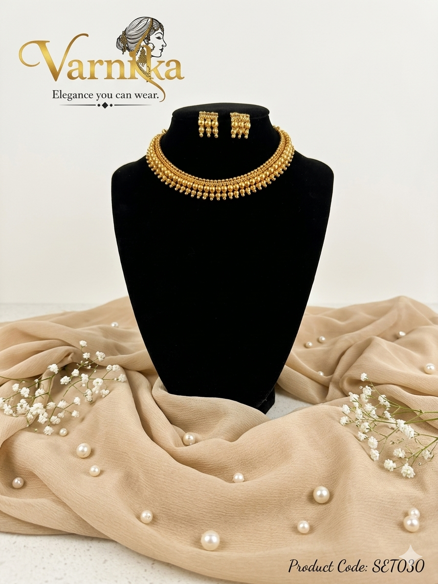The Suvarna Manjari Necklace Set - SET030