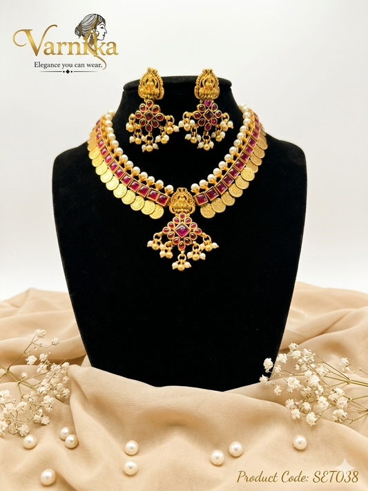 Kashu Kempu Short Necklace Set - SET038