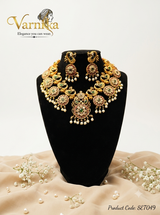 SET049 - Mayura Mandala Short Necklace Set