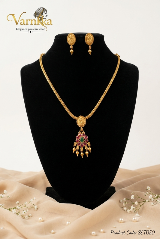 SET050 - Advika Antique Short Necklace Set