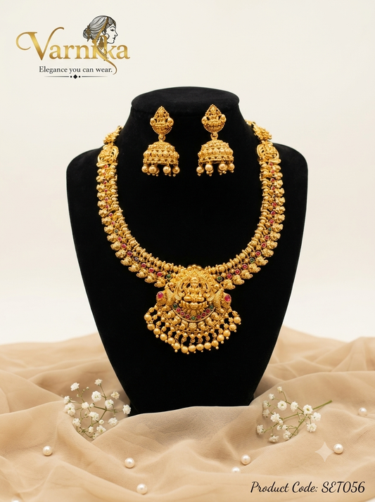 SET056 - The Advika Antique Short Necklace Set