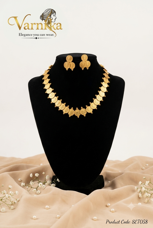SET058 - Classic Coin Short Necklace Set