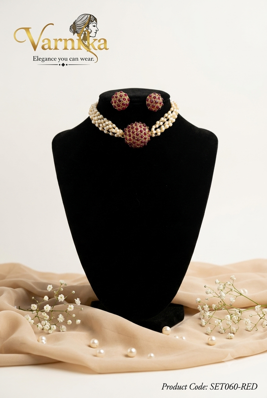 SET060 - The Aarohi Pearl Choker Set