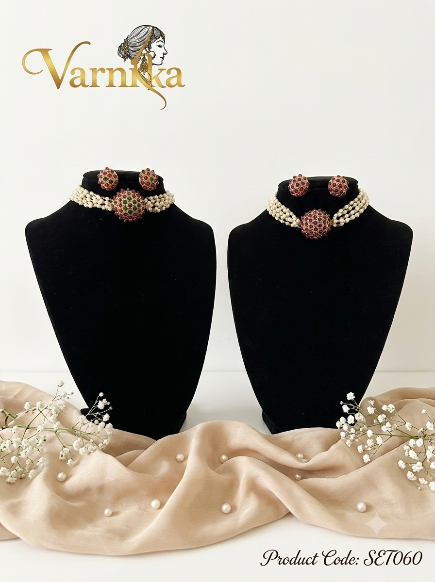 SET060 - The Aarohi Pearl Choker Set