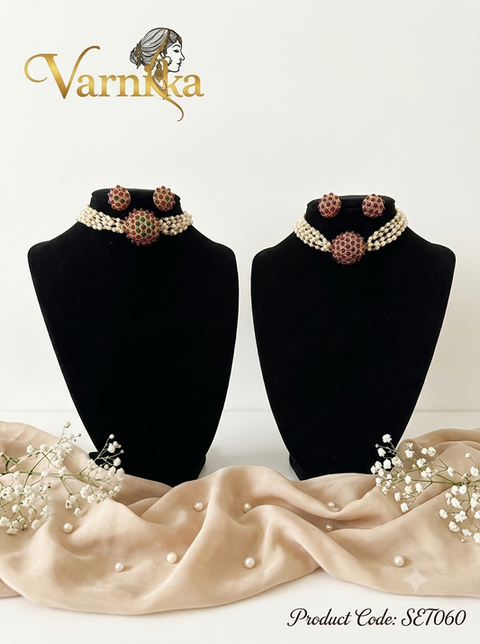 SET060 - The Aarohi Pearl Choker Set