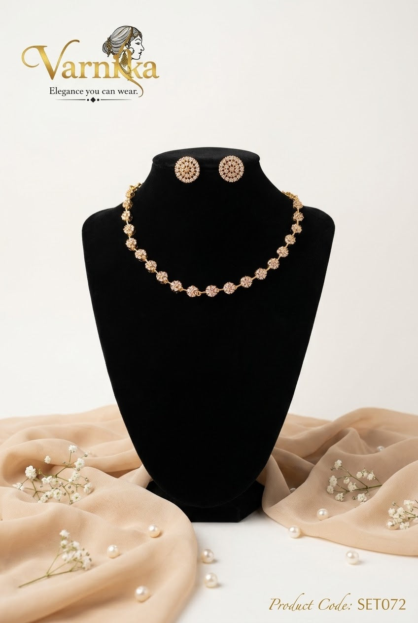 SET072 - The Tara Floral Delicate Necklace Set