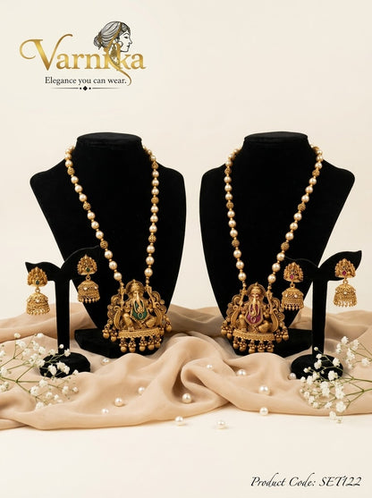 SET122 - The Ganesham Pearl Mala Set