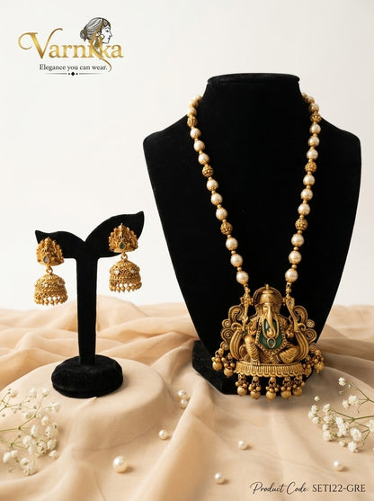 SET122 - The Ganesham Pearl Mala Set