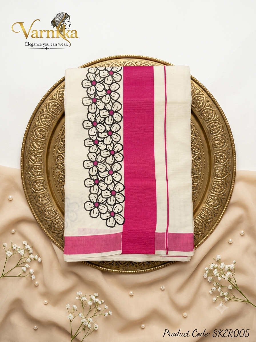 ⁠SKER005 - The Aadya Floral Set Saree
