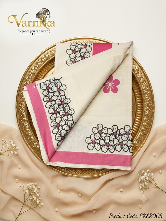 ⁠SKER005 - The Aadya Floral Set Saree