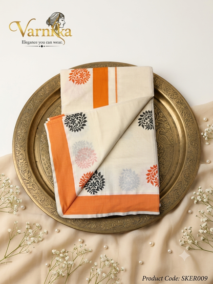 SKER009 - Mayura Traditional Powerloom Kerala Set Saree