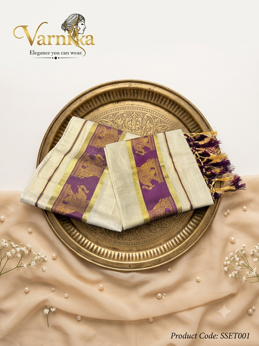 ⁠SSET001 - The Gajashree Set Mundu