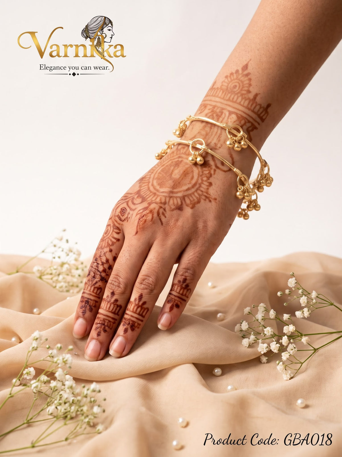 GBA018 - Kashmiri Ghungroo Charm Bangles (Set of 2)